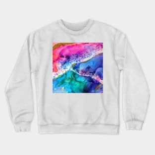 Multicolored Abstract Painting Crewneck Sweatshirt